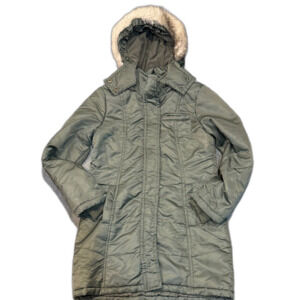 Hooded Billabong Green Faux Fur Trim Removable Hood Women's Size Large